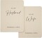 Slim Vow Books (Set of 2 - Design 2) - Soft Cream Canvas Linen Textured Cover Wedding Vow Booklets, Ceremony Speech Promise Notebook Journal, Gift for Newly Engaged Couple, 48 Lined Pages, 5.75" x 4"